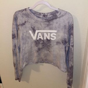 Vans Cropped Long Sleeve Top (size L)